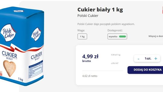 Cukier za 4,99 zł? Tak! I to prosto z państwowej spółki