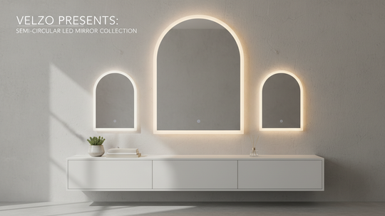 Velzo Prezentuje: Kolekcja Półokrągłych Luster LED Velzo Prezentuje: Kolekcja Półokrągłych Luster LED