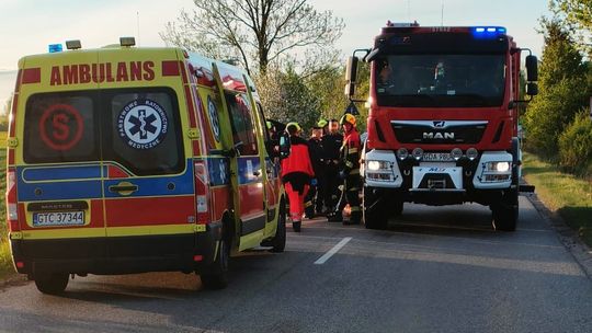 Wypadek w Gołębiewku. Jedna osoba poszkodowana