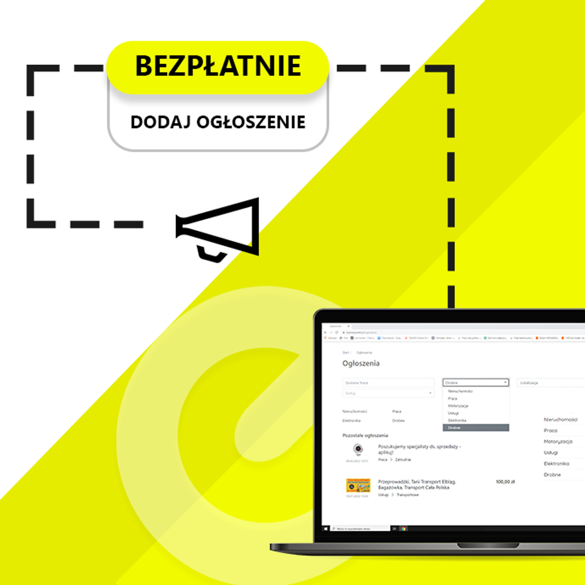 Dodaj ogłoszenie drobne na nasz portal – to nic nie kosztuje!