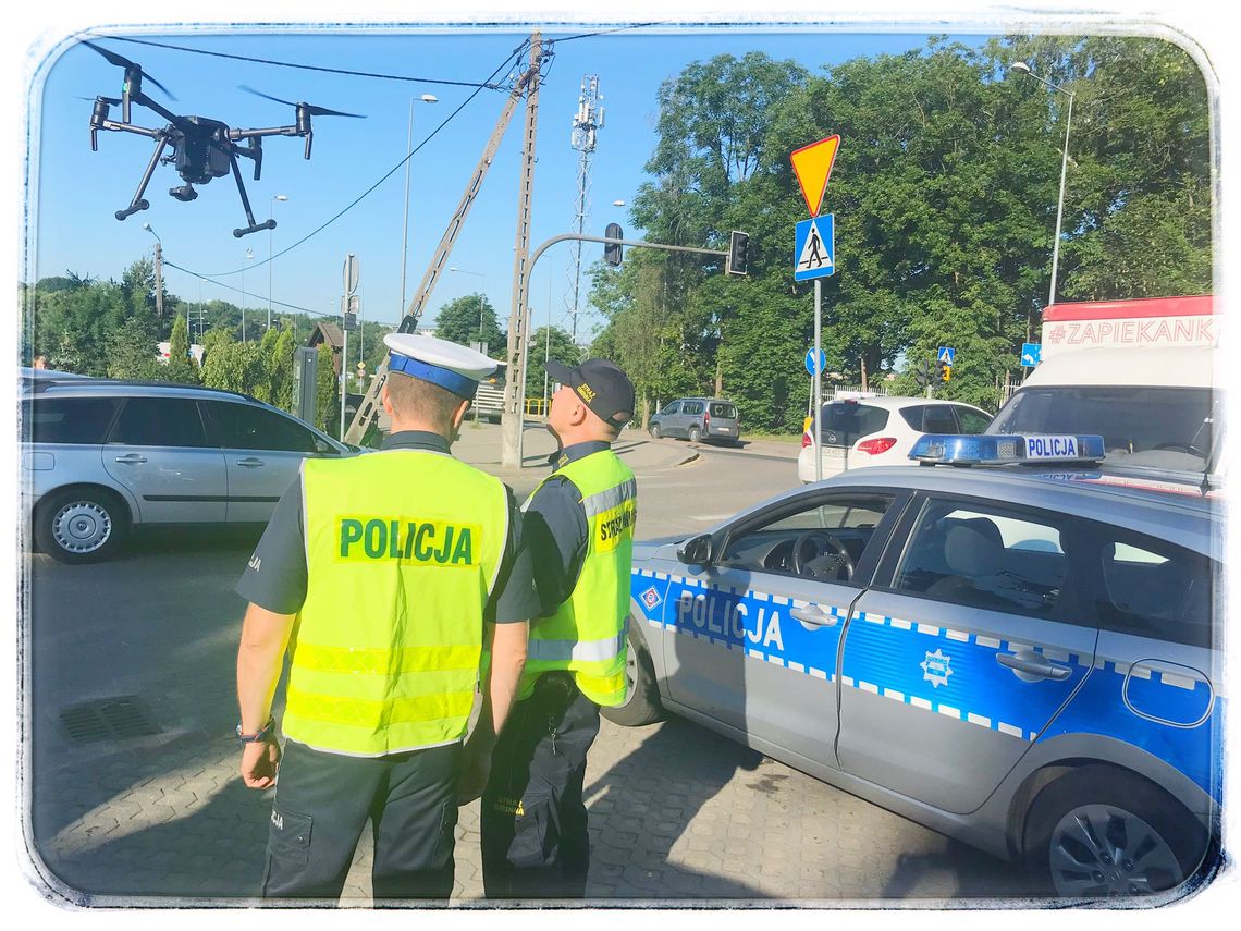 Dron na straży bezpieczeństwa na drogach gminy Pruszcz Gdański