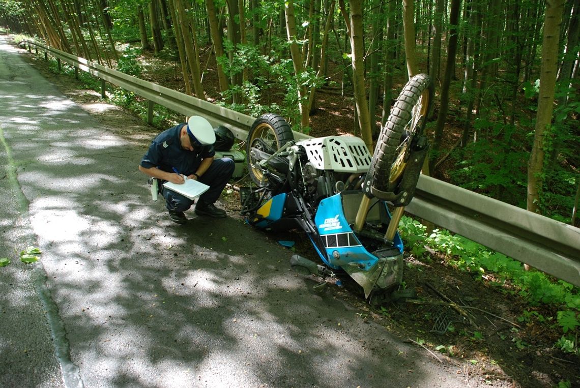 Motocyklista stracił panowanie nad pojazdem