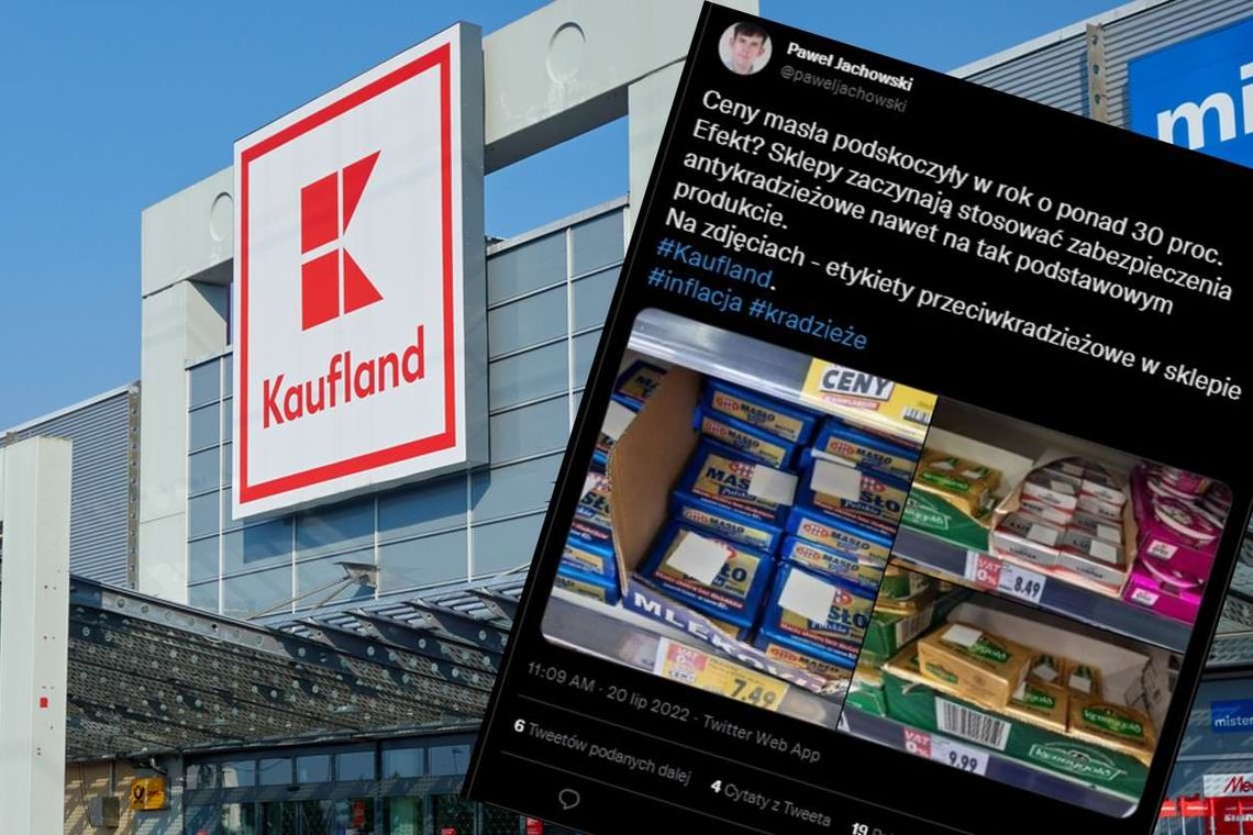 Zabezpieczenia na kostkach masła. Tak Kaufland odstrasza złodziei