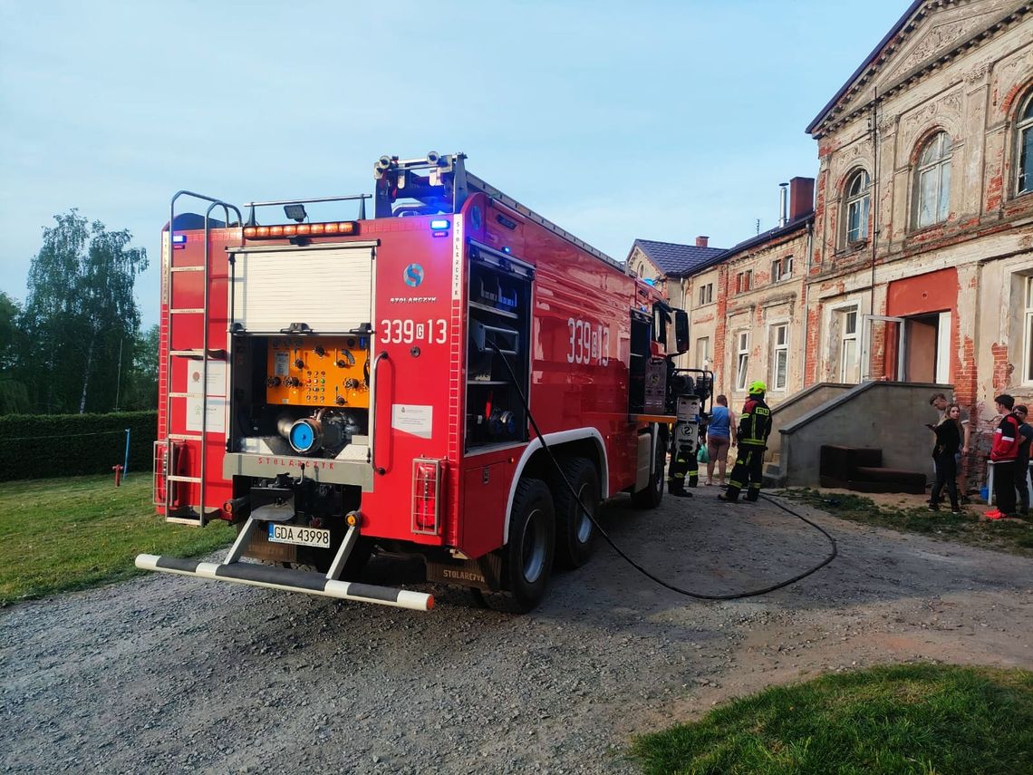 Zadymienie budynku w Gołębiewku